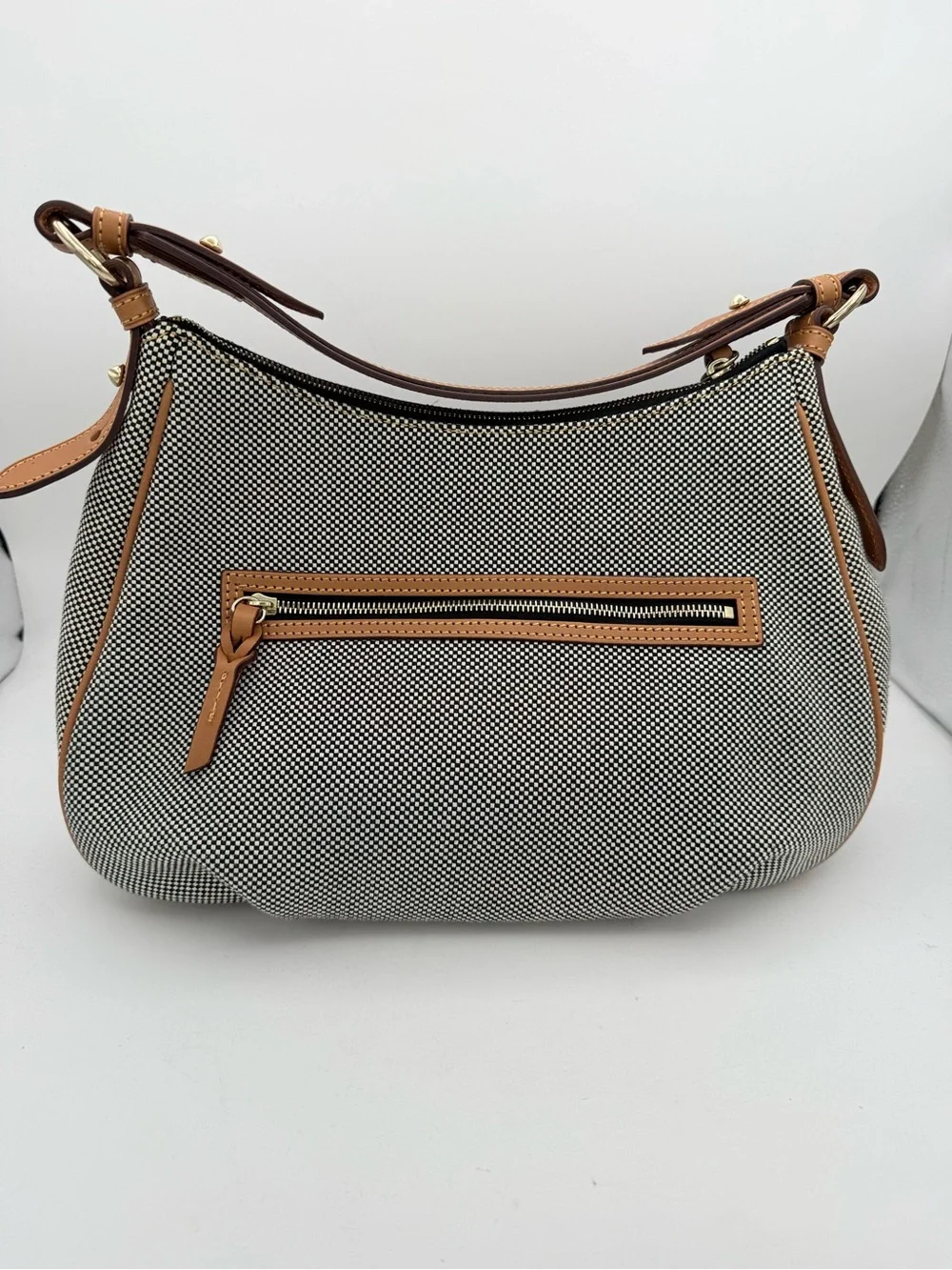 Dooney & Bourke women’s Birdseye East west Hobo shoulder bag fabric & leather - Picture 6 of 10